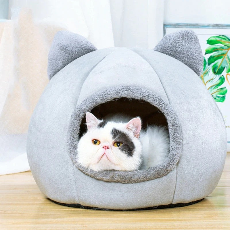 Luxury Plush Cat Nest Bed – Ultra Soft & Warm Cozy Sanctuary for Cats