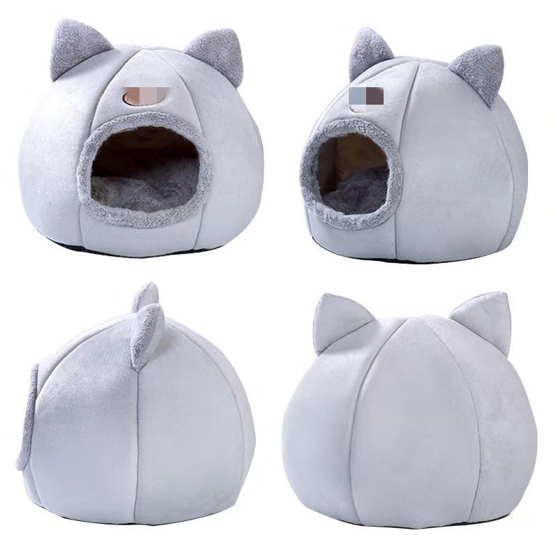 Luxury Plush Cat Nest Bed – Ultra Soft & Warm Cozy Sanctuary for Cats