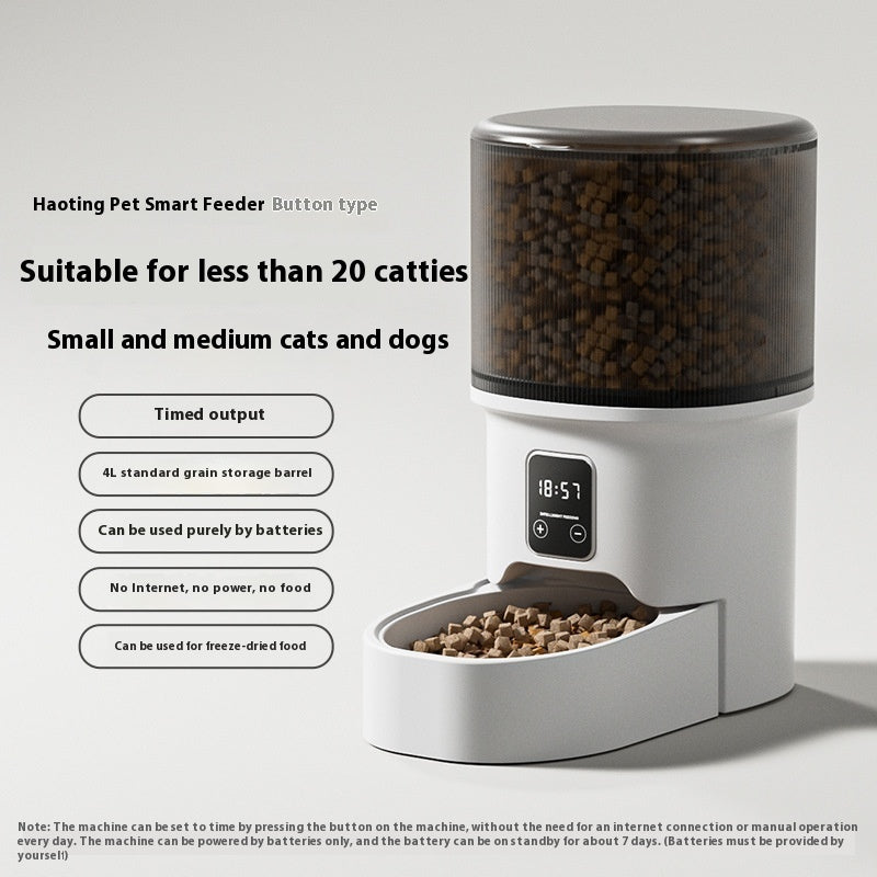 Automatic Pet Feeder 4L White Smart WIFI.
