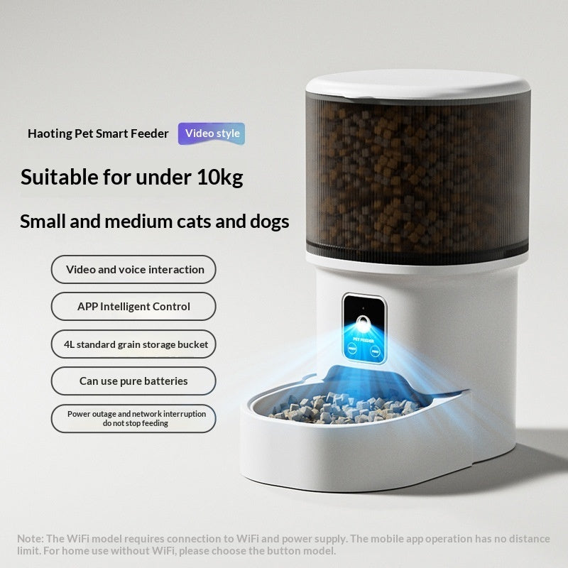 Automatic Pet Feeder 4L White Smart WIFI.
