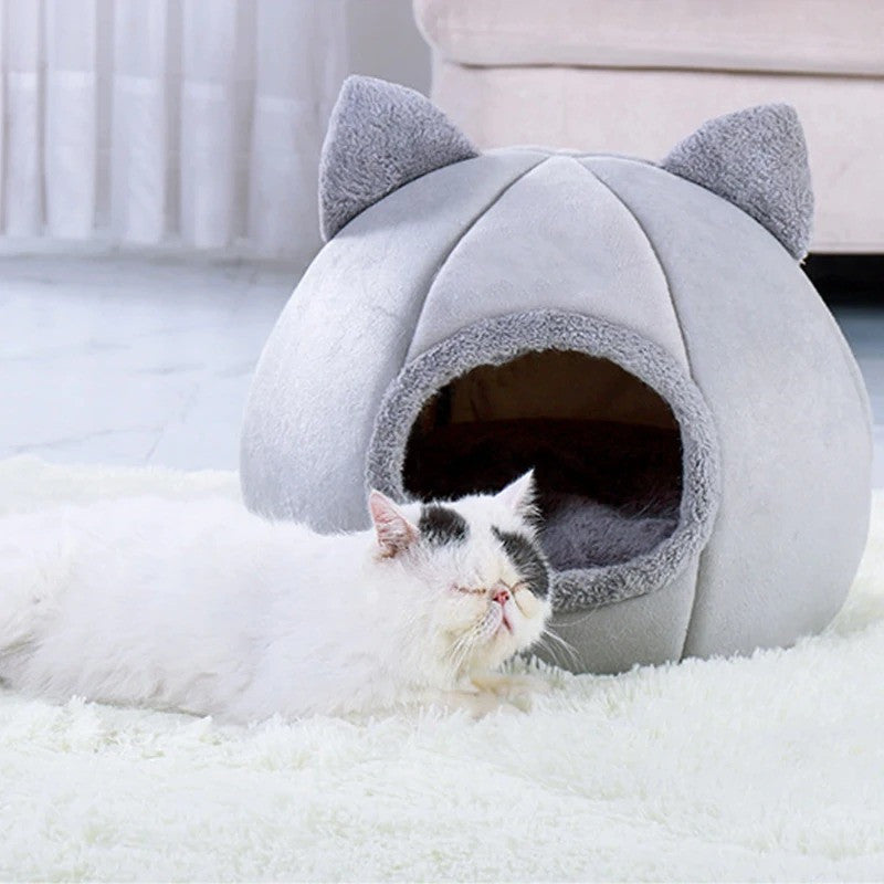 Luxury Plush Cat Nest Bed – Ultra Soft & Warm Cozy Sanctuary for Cats