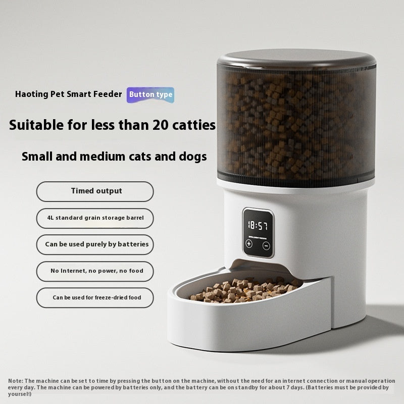 Automatic Pet Feeder 4L White Smart WIFI.