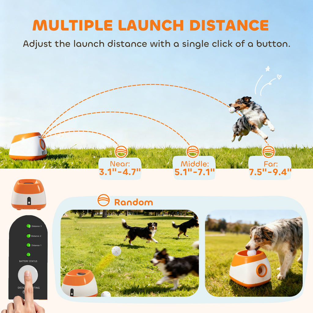 PawHut Automatic Dog Ball Launcher
