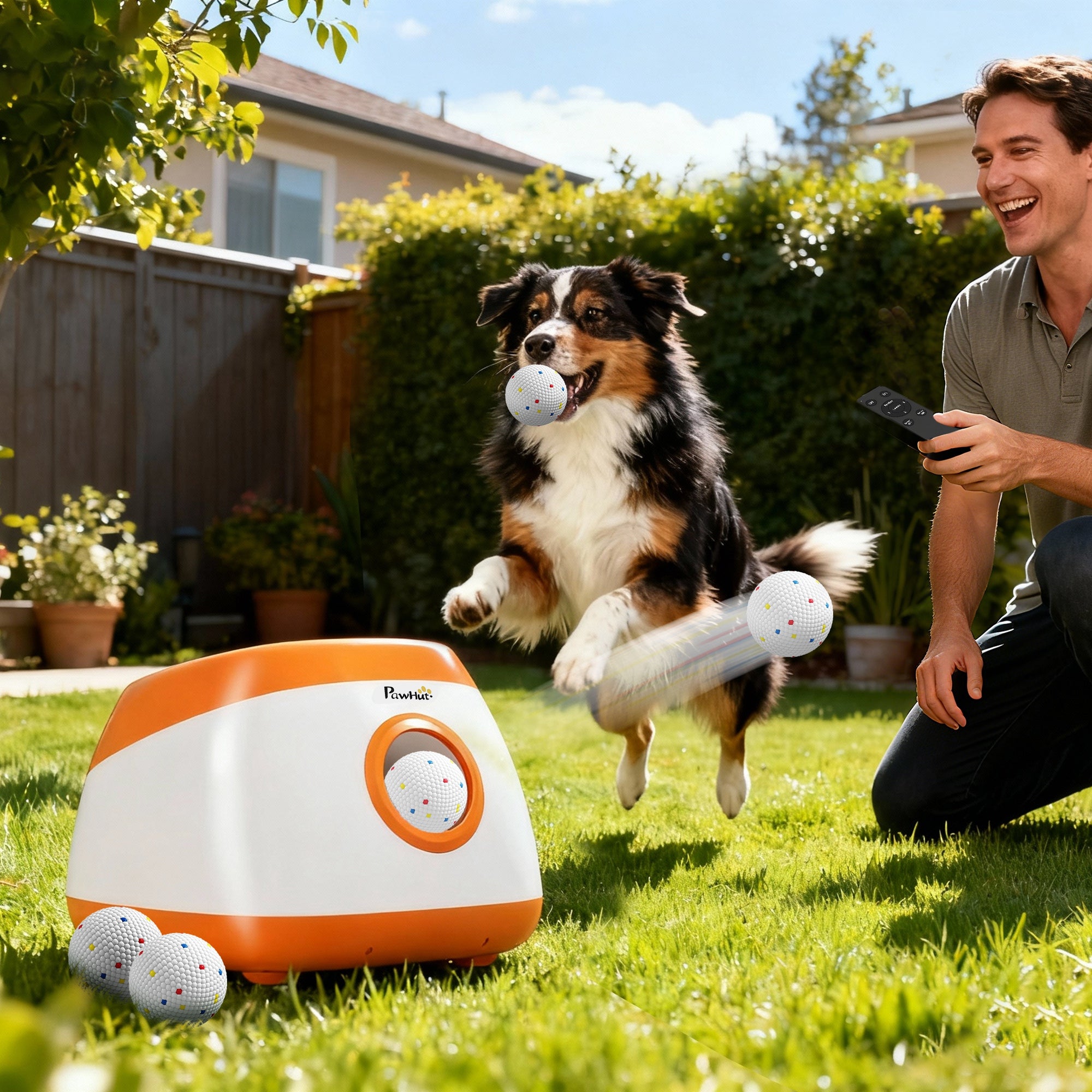 PawHut Automatic Dog Ball Launcher